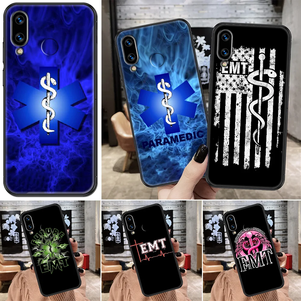 Медицинский спасательный чехол EMT EMS для телефона Huawei Honor 6 7 8 9 10 10i 20 A C X Lite Pro Play, черный художественный бампер, трендовый чехол, 3D чехол