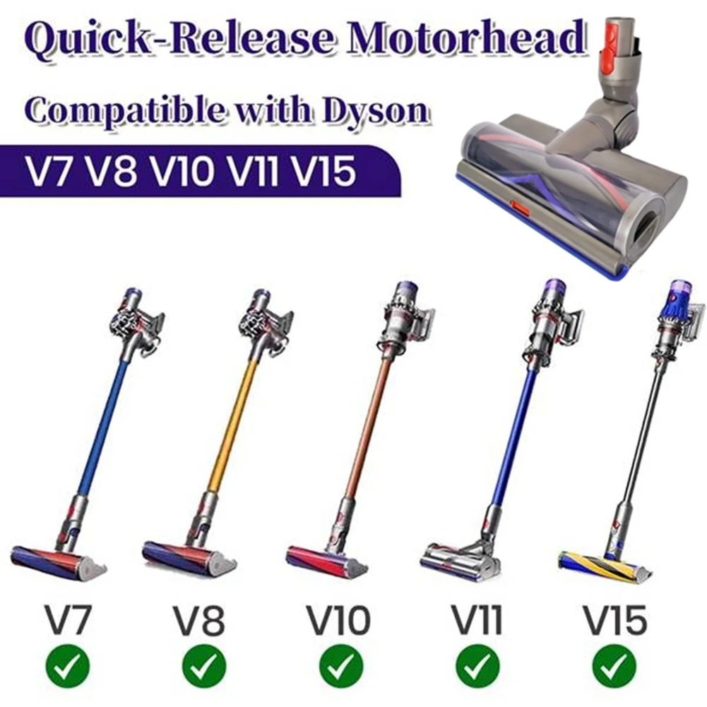 Фото -A16I Многоповерхностная быстросъемная насадка с прямым приводом для Dyson V7, V8, V10, V11, V15 — идеально подходит для ковров и твердых полов №2