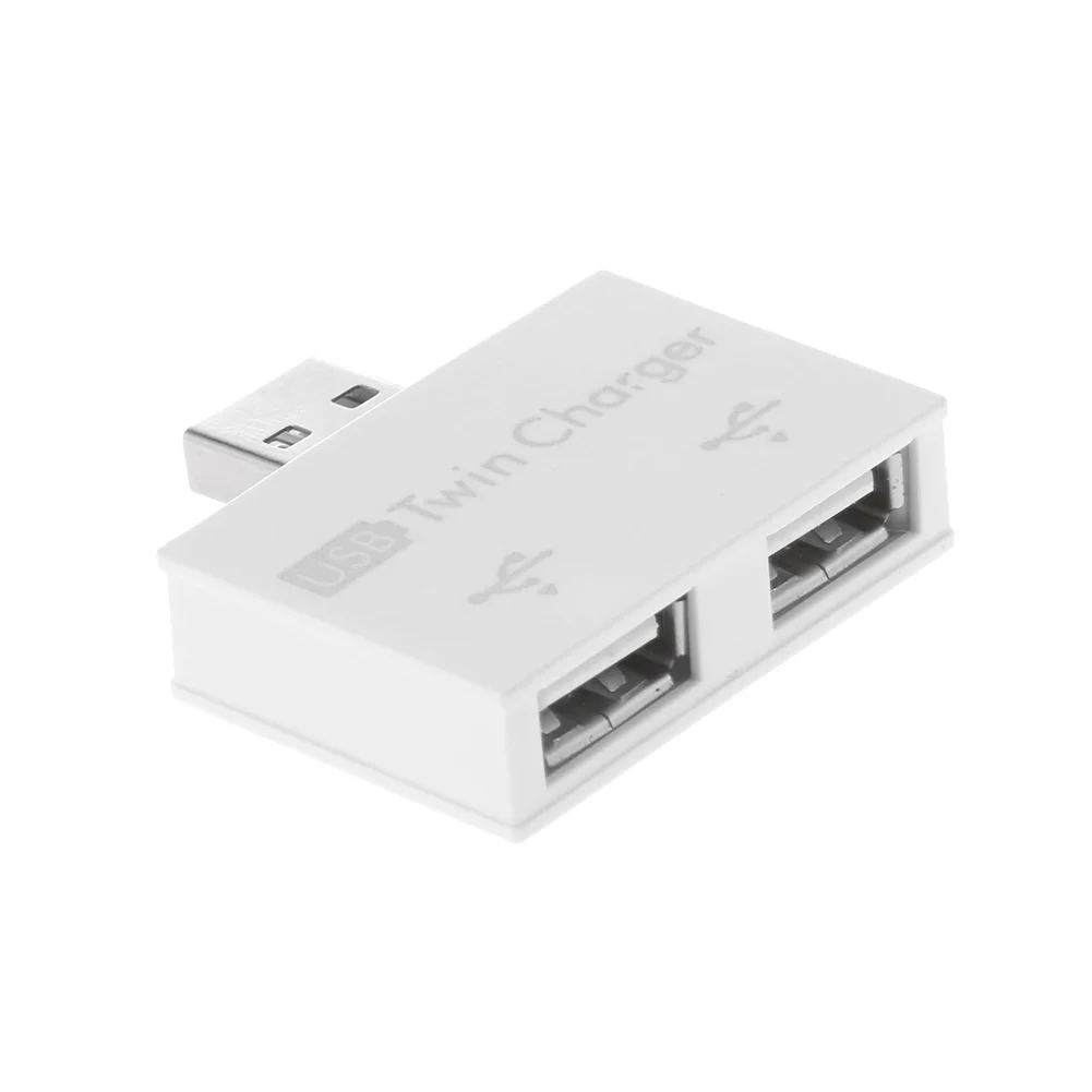 

USB 2.0 Male to Twin Female Charger Dual 2 Port USB DC 5V Charging Splitter Hub Adapter Converter Connector Accessory