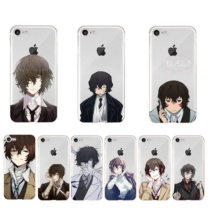 

TOPLBPCS Bungou Stray Dogs Dazai Osamu Phone Case for iPhone 11 12 13 mini pro XS MAX 8 7 6 6S Plus X 5S SE 2020 XR case