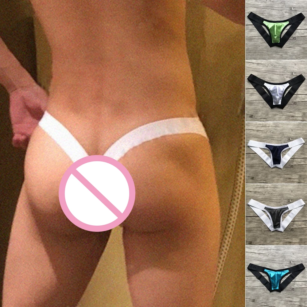 

Men Open Back G-String Thong Underpants Low Rise Sexy Briefs Underwear Erotic Lingerie Temptation Jockstrap Exposed Butt Panties