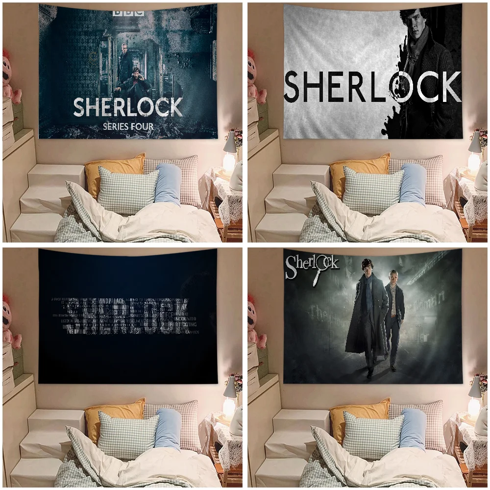 Sherlock фильм гобелен с героями мультфильмов искусство научная фантастика домашний