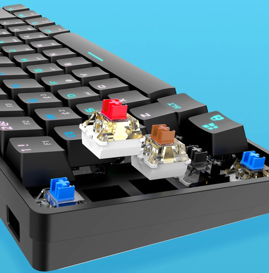 Клавиатура игровая механическая, 61 клавиша, RGB-подсветка Клавиатура игровая механическая, 61 клавиша, RGB-подсветка