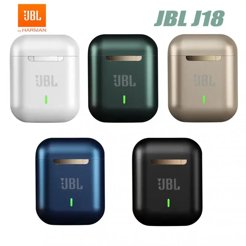 JBL J18 TWS Bluetooth Headphones Stereo True Wireless Headset Earbuds In Ear Handsfree Earphones Ear Buds For Mobile Phone