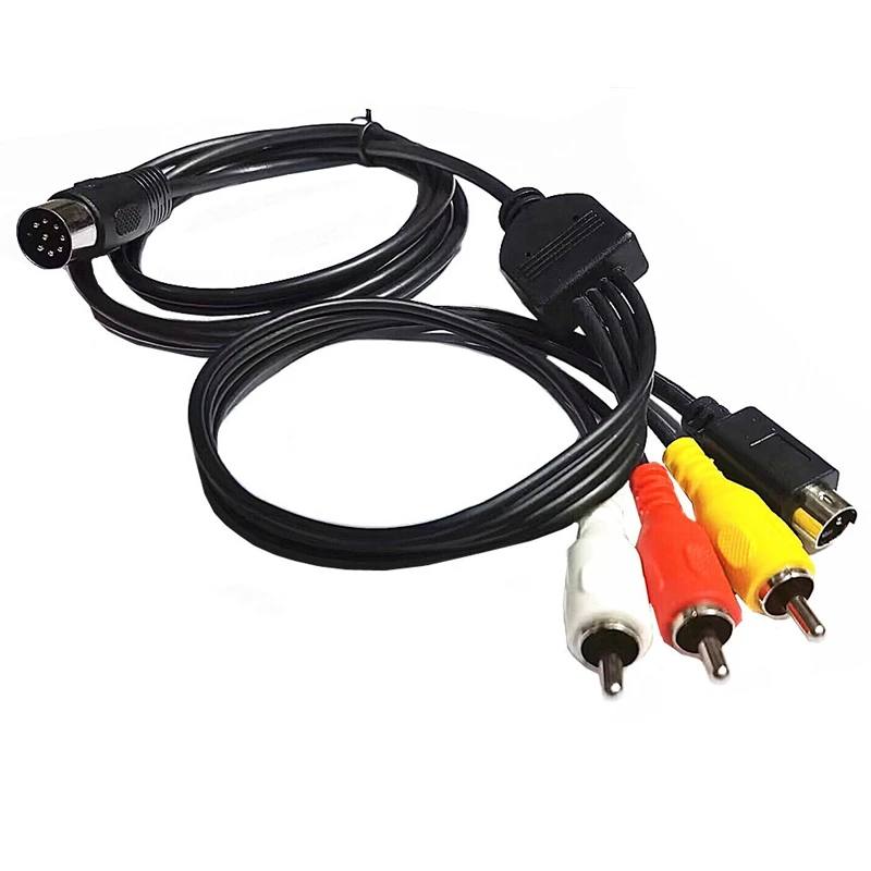 Кабель аудиоадаптера Din 8-контактный на S-video 4P Male 3-RCA для DVD ТВ/HDTV видеомагнитофона