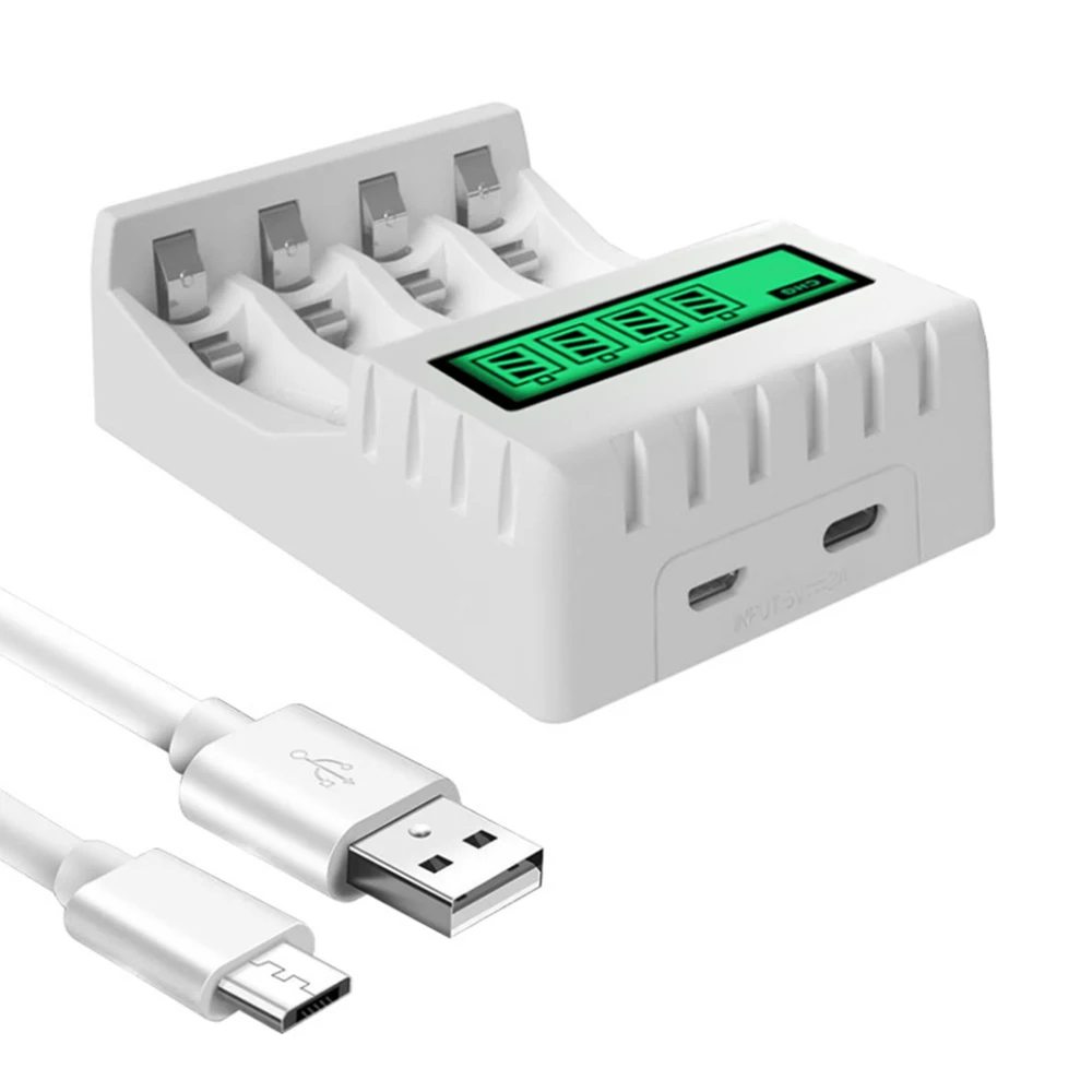 Умное зарядное устройство с ЖК-дисплеем 4 слота USB |