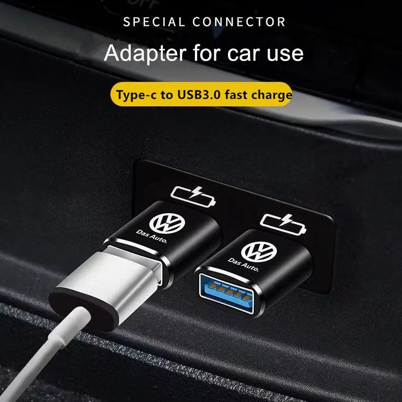 Автомобильный интерфейс Type-C к USB 3.0 мини-конвертер зарядный адаптер для Volkswagen GOLF 5