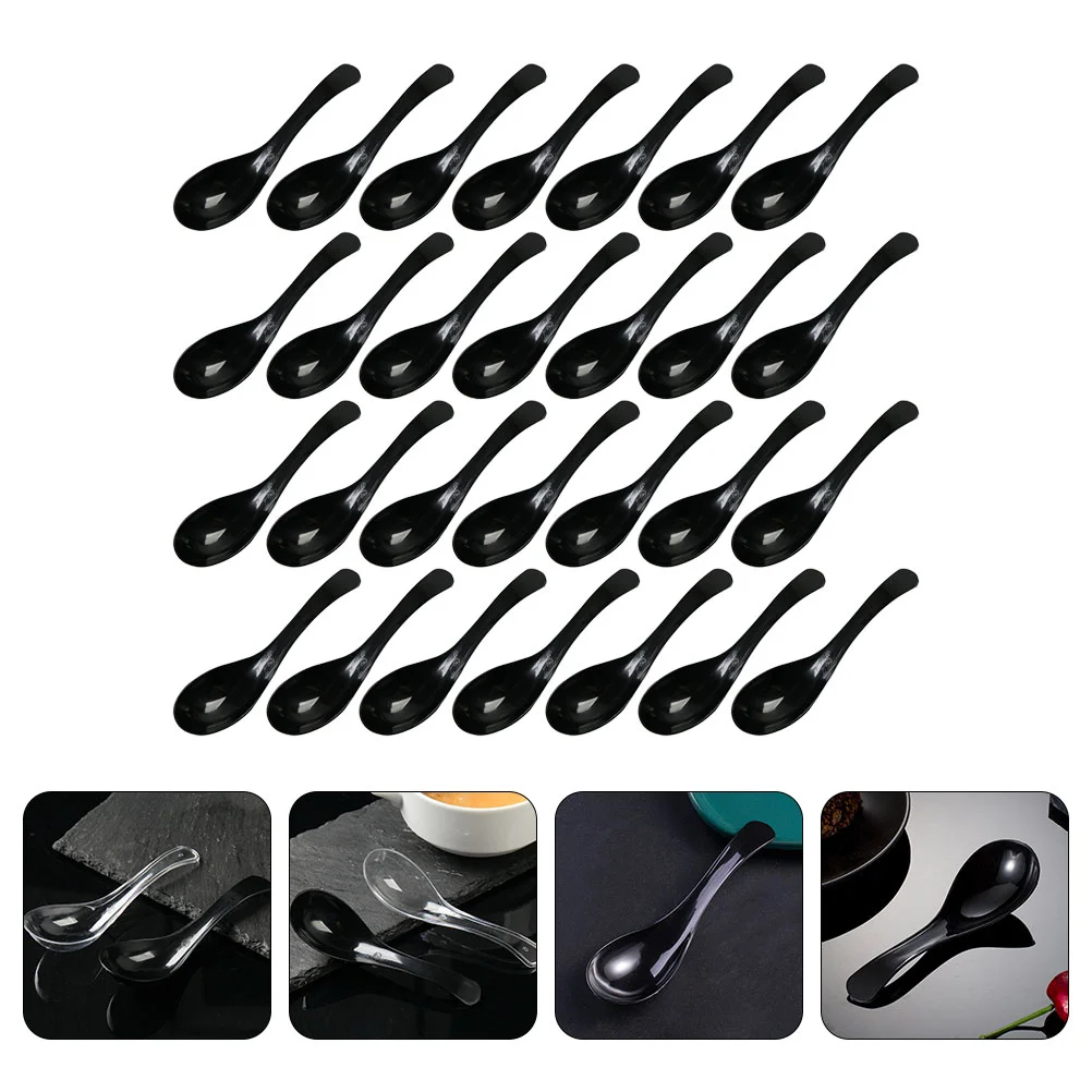 

Spoons Plastic Serving Spoon Cutlery Soup Tea Utensils Rice Food Cooking Desserts Salad Porridge Cake Milkshake