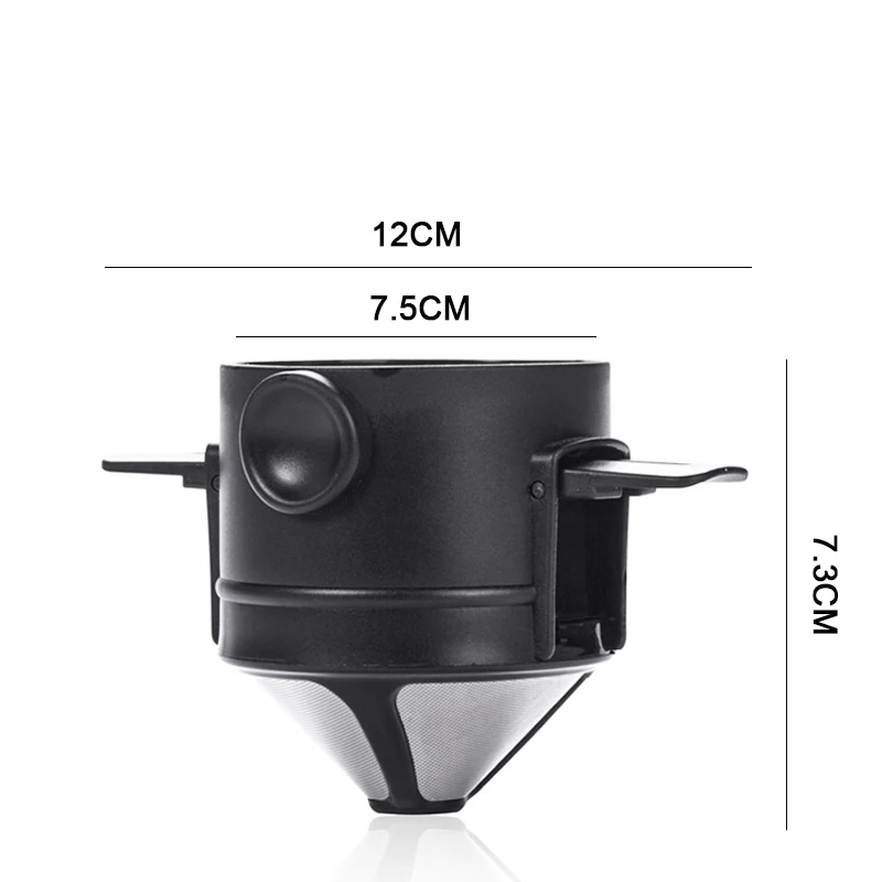 Фильтры для кофе из нержавеющей стали портативные складные многоразовые фильтры