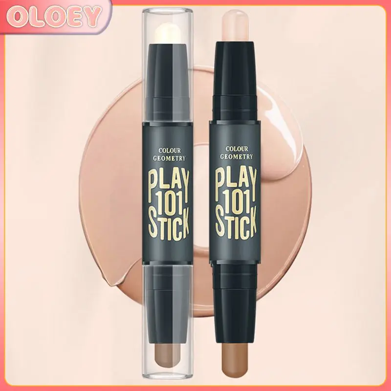 

Double Head Highlighter Face Contouring Bronzers Concealer Highlighters Pen 3D Makeup Corrector Concealer Contour Stick TSLM1
