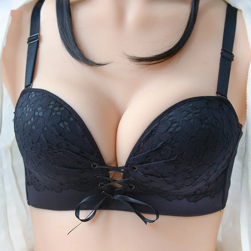 

No Rims Invisible Bra Sexy Women Underwear BH Push Up Bra Tops Strapless Lace Lingerie Non-slip Female Brassiere Bralette