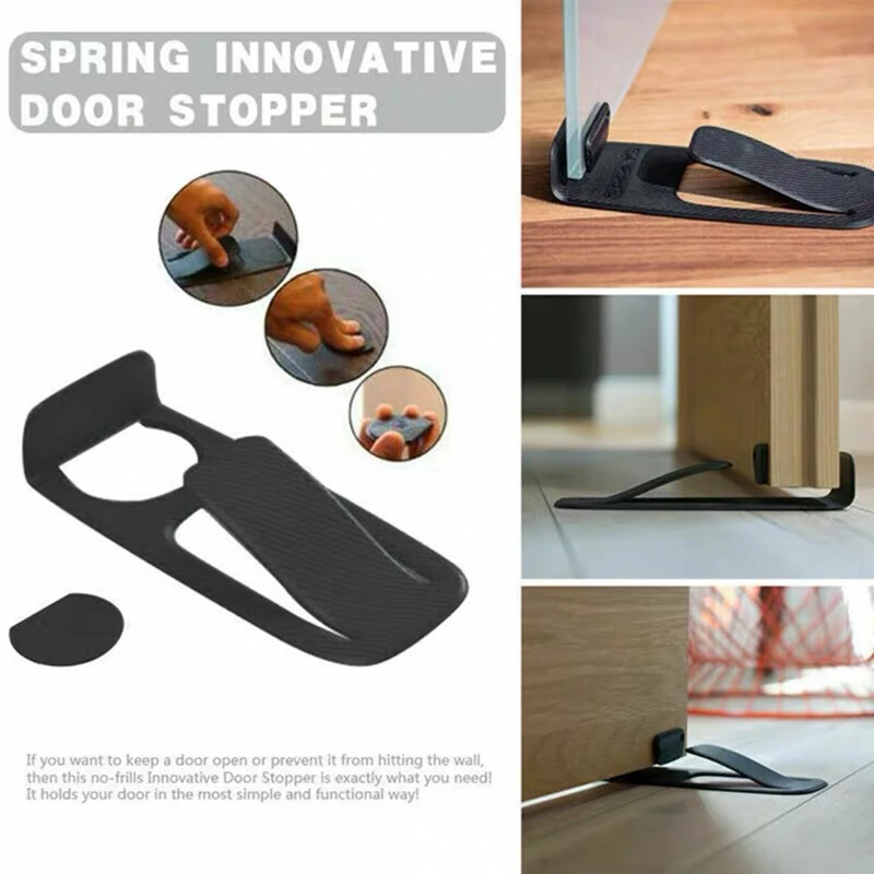 

Spring Door Stopper Properly Holds Your Door Open Door Wedge Holder Multi-function Door Stopper