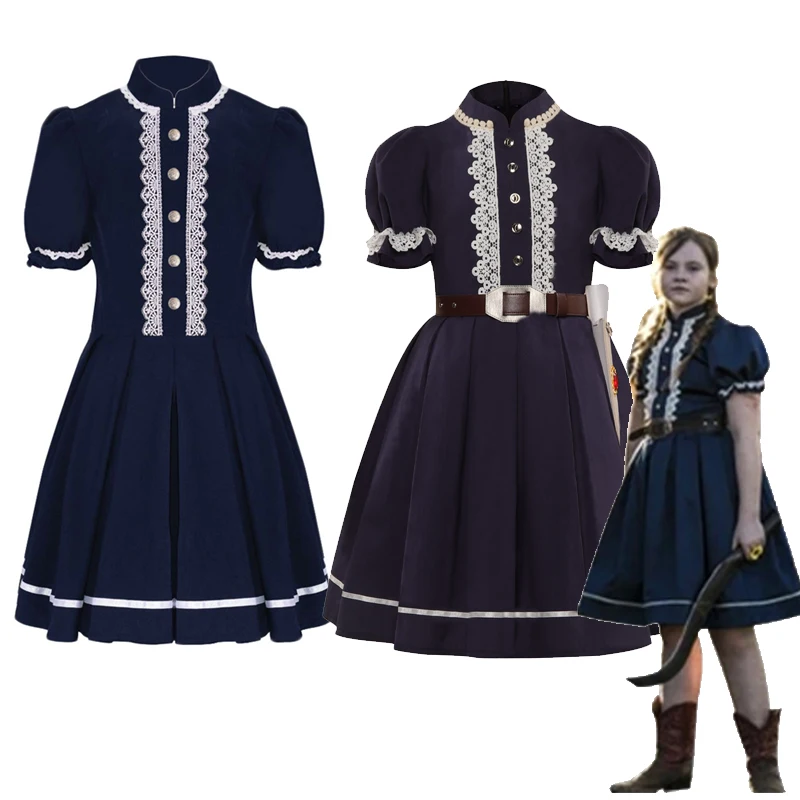 

Eden Edwards Aiden Cosplay Costume Dress Horrible Movie Kids Of The Corn Girls Skirt Children Cloth Outfits Halloween Party Suit