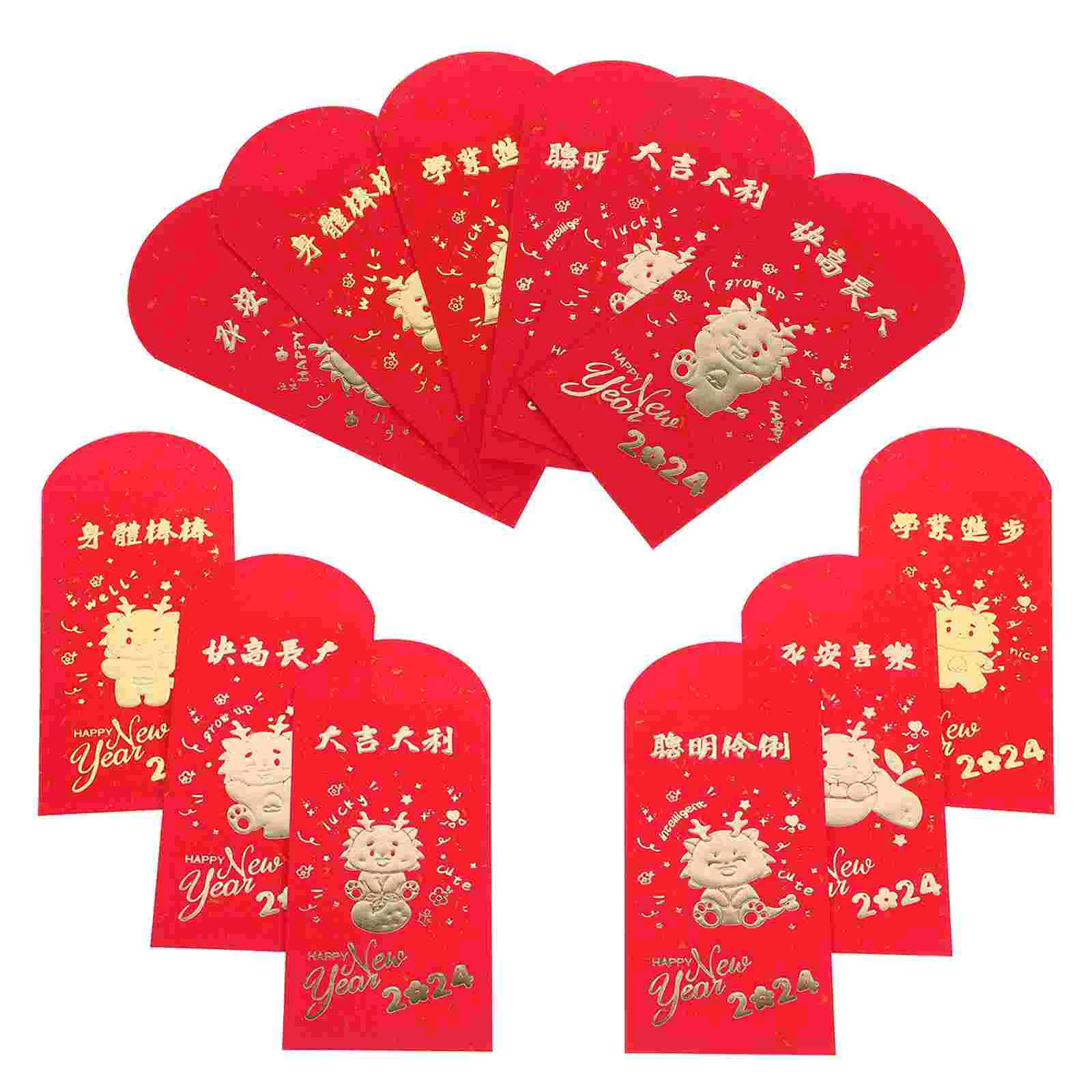 

18pcs Chinese Lunar Year Red Envelopes Traditional Red Envelopes Lucky Money Holder Bags