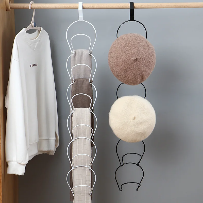 

Display Round Door Hat Home Scarf Shelf Organizer Cap Rack Baseball Clothes Holder Towel Closet Storage