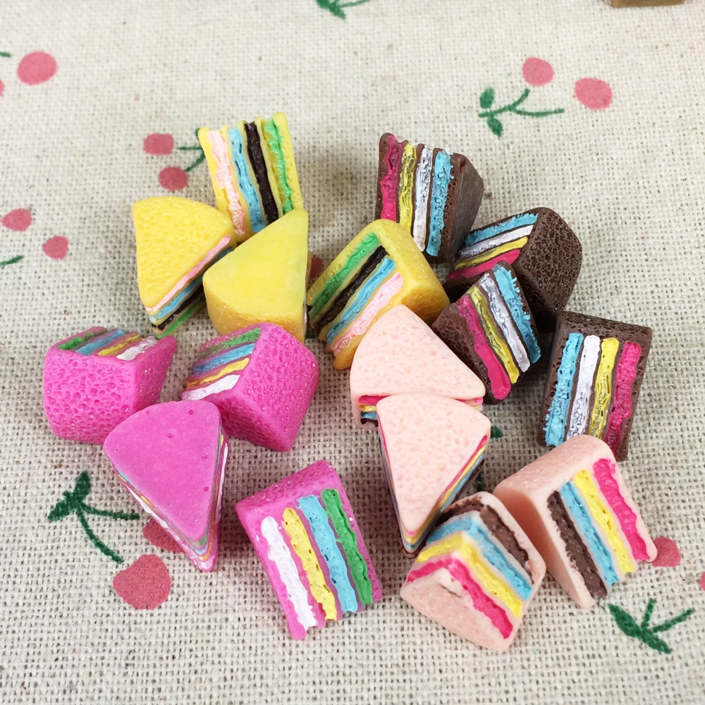 

Mixed Flat Back Resin Cabochon Artificial Food Cake DIY Flatback Embellishment Accessories Scrapbooking Decoration Craft:13*15mm