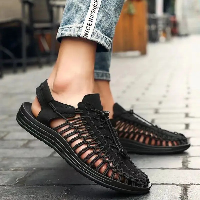 Size 38-46 Men Shoes High Quality Handmade Male Sandals Summer Soft Non-Slip Gladiator  Hiking Beach Platform Sandals