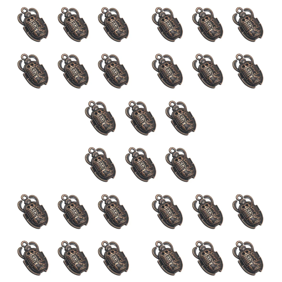 100 Pcs Retro Earrings Charm Pendant Number Jewelry Making Pendants Alloy DIY Charms Set