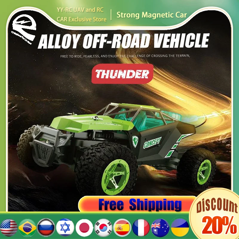 

1:16 Strong Magnetic Motor High Speed Alloy Off-Road Vehicle Electric Car RC Drift Car 2.4GHz 4WD Rotation Gift Toys For Boy