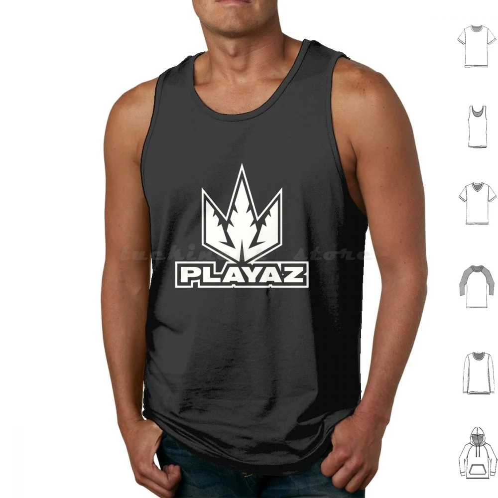 Playa Recordings ( White ) Tank Tops Print Cotton Playa Recordings True Playaz Recording Drum And Bass Jungle Music