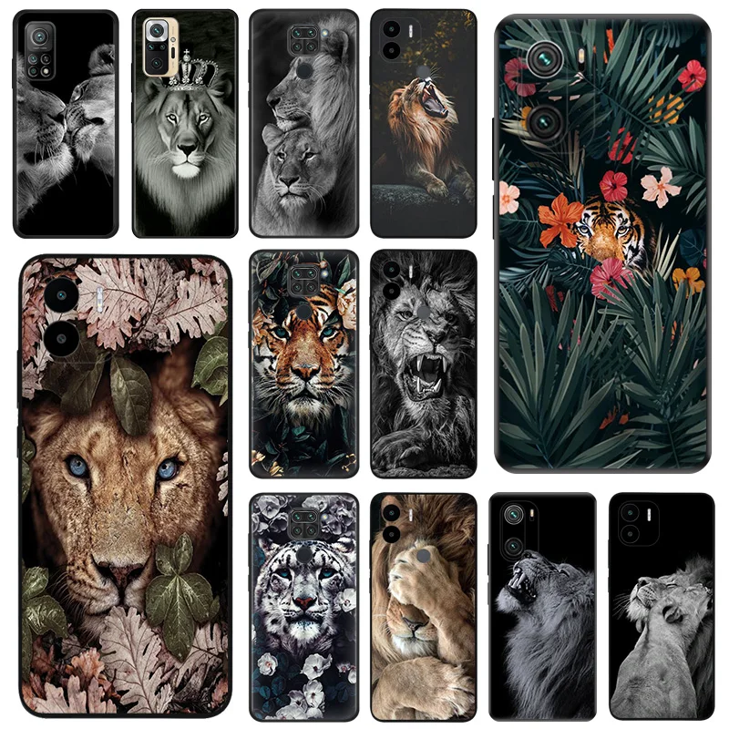 

Flower Lion Tiger king Soft Phone Cases For Xiaomi Mi 11 Lite 5G NE Ultra 11T 11i 10T 10 Pro Note10 A2 CC9 9T 9 SE 8 Matte Cover