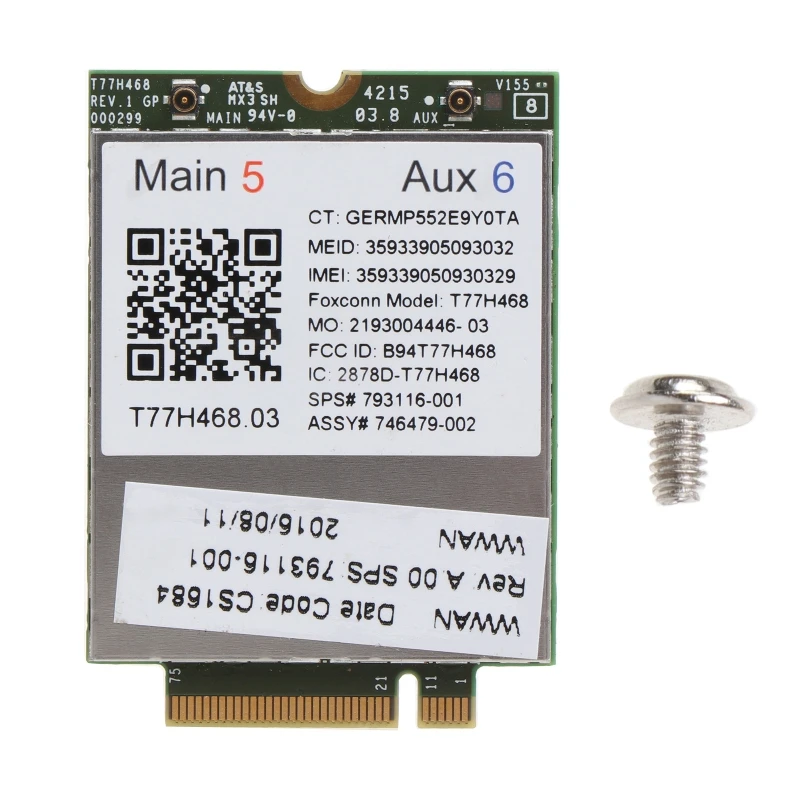 Модуль 4G LT4211 T77H468 GOBI5000 LTE/EV-DO/HSPA + карта WWAN SPS:793116-001 для HP Elitebook 740 750 820 840G Прямая