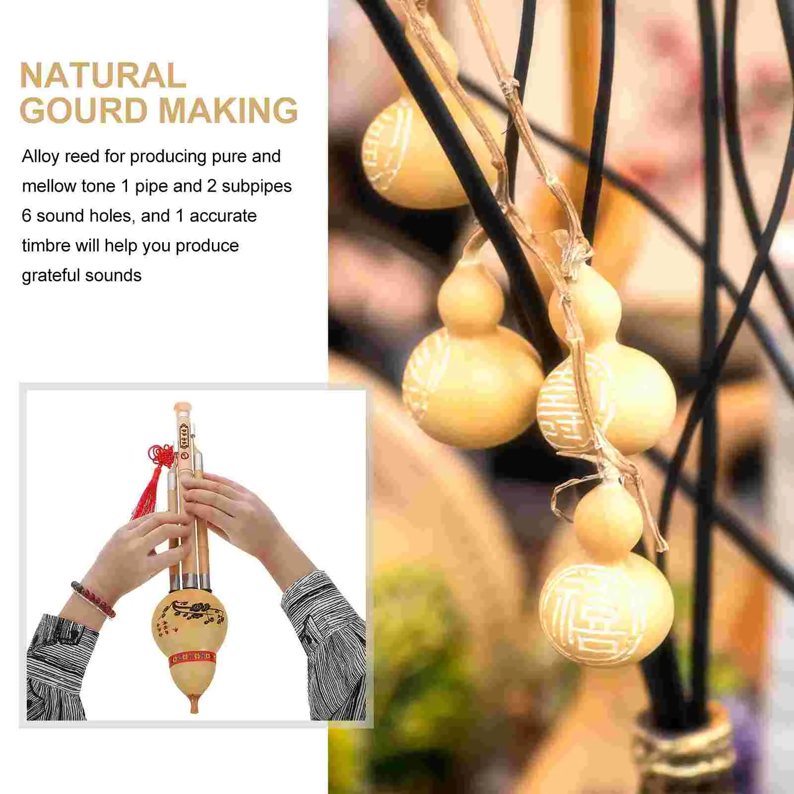 Hulusi Тыква Флейта Ключ C Музыкальные инструменты Ручная работа Этнический