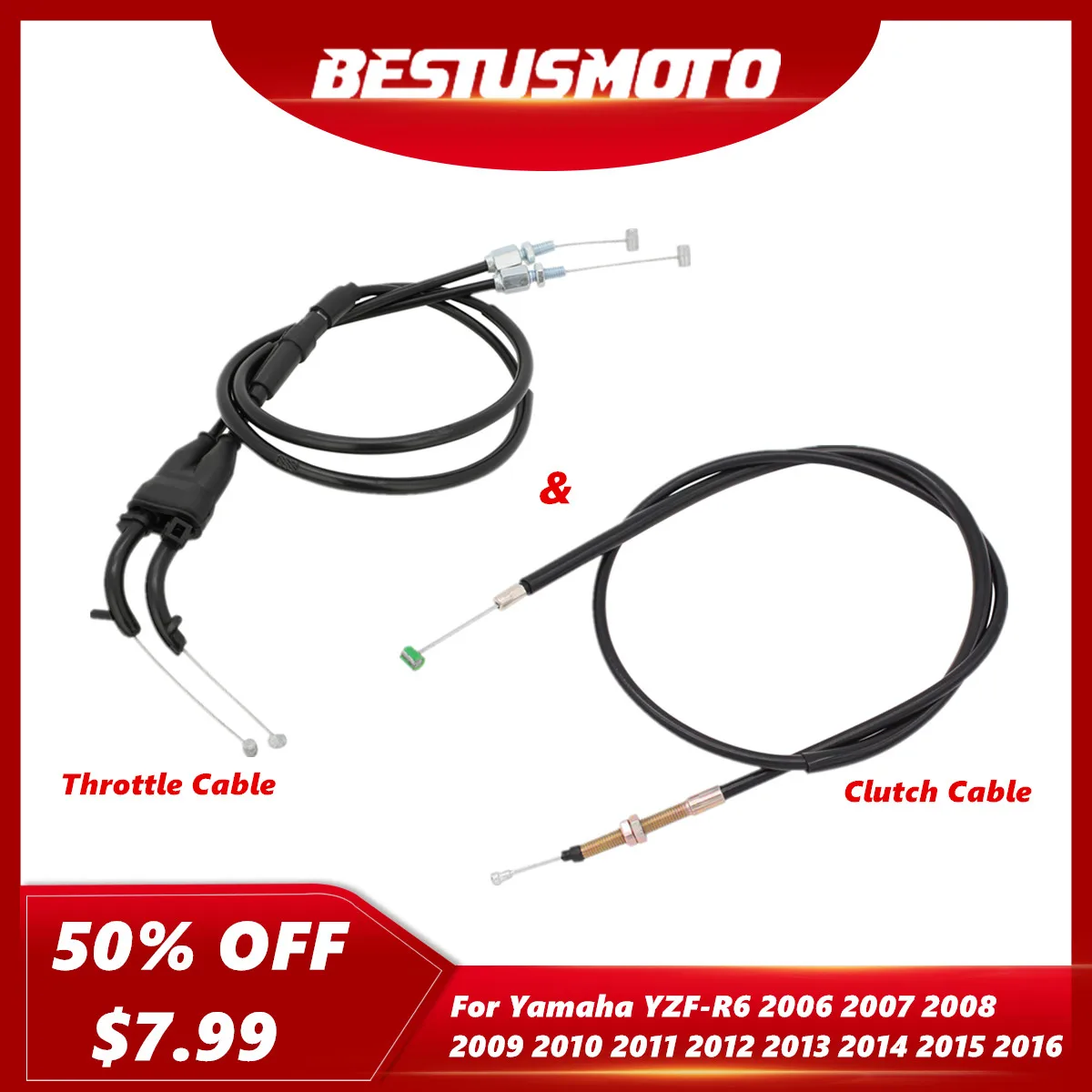 Мотоцикл дроссельной заслонки/кабель сцепления для Yamaha YZF R6 YZF-R6 YZF600 2006 2007 2008 2009 2010