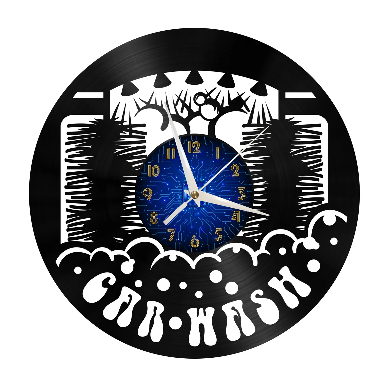 

Car wash service Vinyl Record Wall Clock for Kitchen Wall Decor Wall Art
