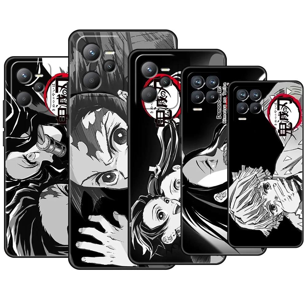 

Anime Demon Slayer Kimetsu No Yaiba Case For Realme 8 C21 9 Pro 8i 9i GT Neo 3 2 C3 7 6 C21Y C15 C11 C35 Soft TPU Phone Cover