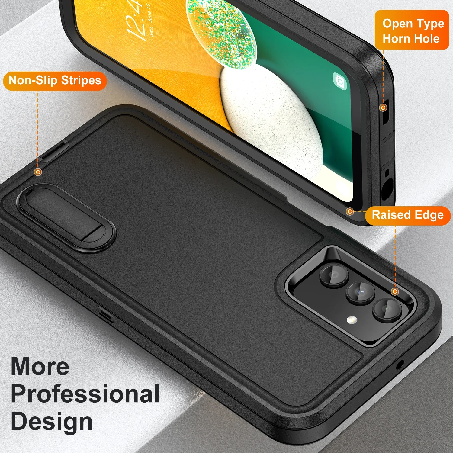 Для Samsung S24 Жесткий трехслойный чехол для Galaxy S23 FE S22 Ultra Plus Аксессуары с подставкой