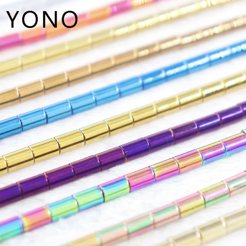 

65pcs 6x4mm Cylindrical Spacer beads Natural Stone Hematite DIY Beads For Jewelry Making Bracelets Jewelry Accessories Finding