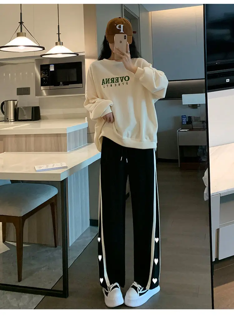 Черные брюки летние тонкие повседневные спортивные женские широкие с эластичным