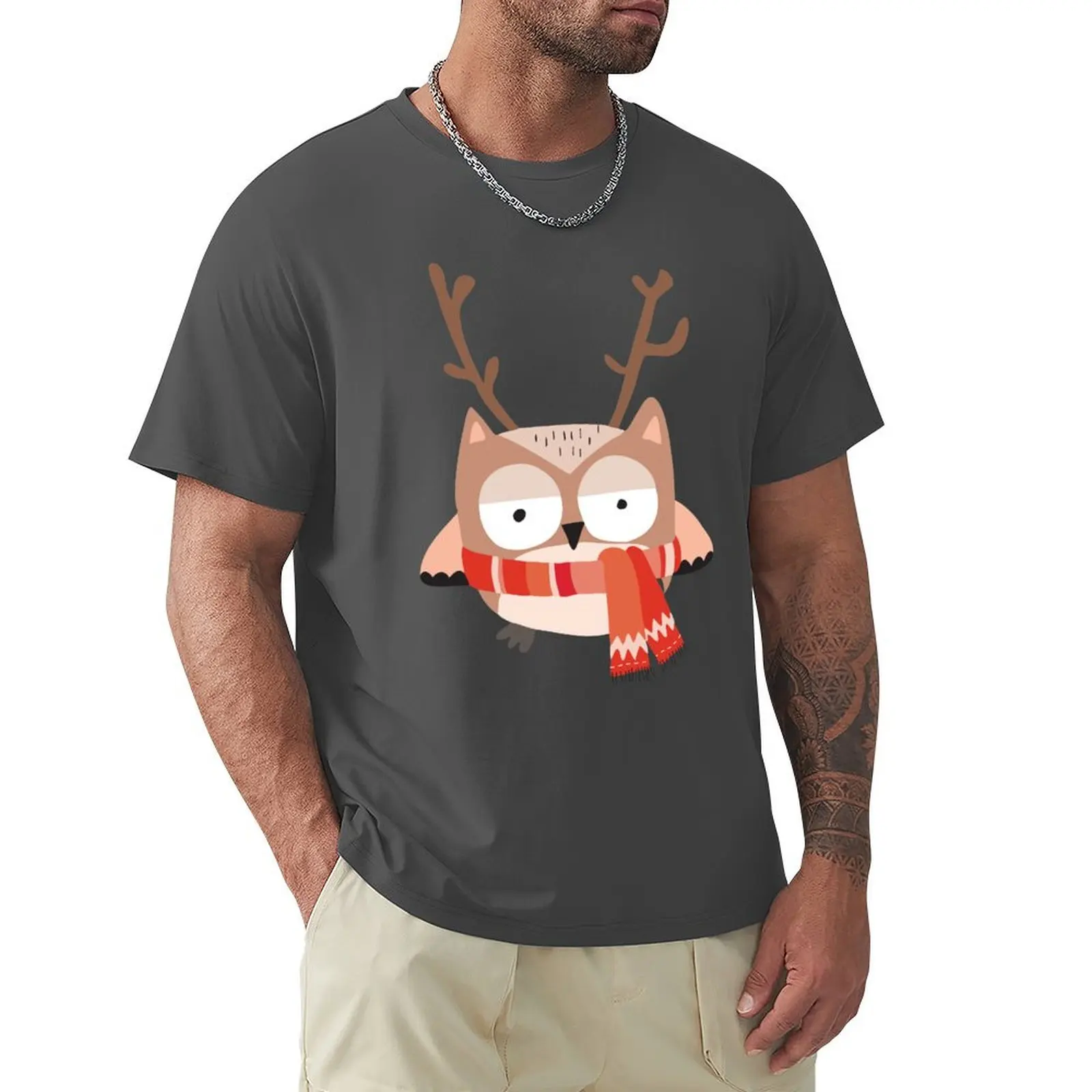 Праздничный зимний шарф в полоску с совами футболка милые топы футболки funnys