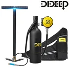 Резервуар для подводного плавания DIDEEP X4000Pro, 1 л, респиратор кислородный мини-цилиндр, ручной насос для снаряжения для подводного плавания