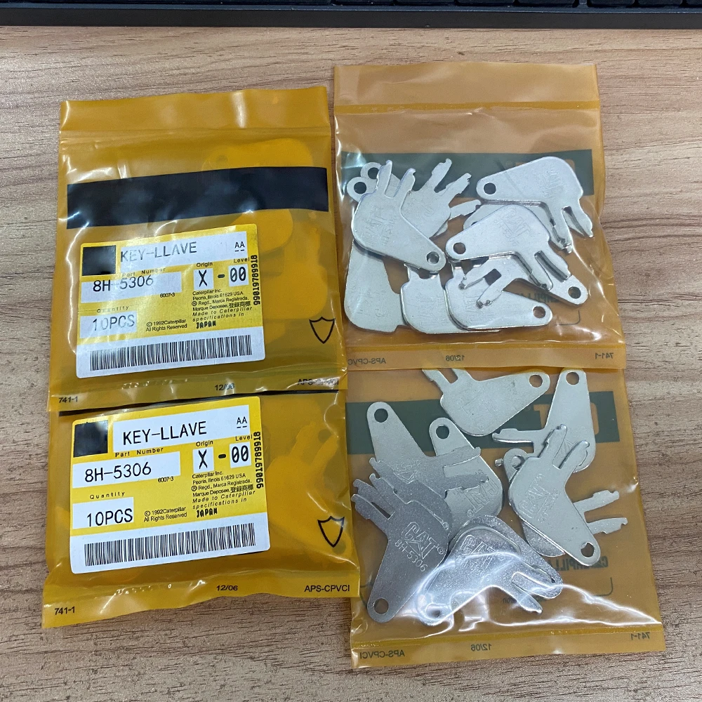 

10 Keys 8398 8H5306 8H-5306 for CAT For Caterpillar Master Disconnect Key 931B 931C 933 933C 935B 935C 939 939C 941 943 951B