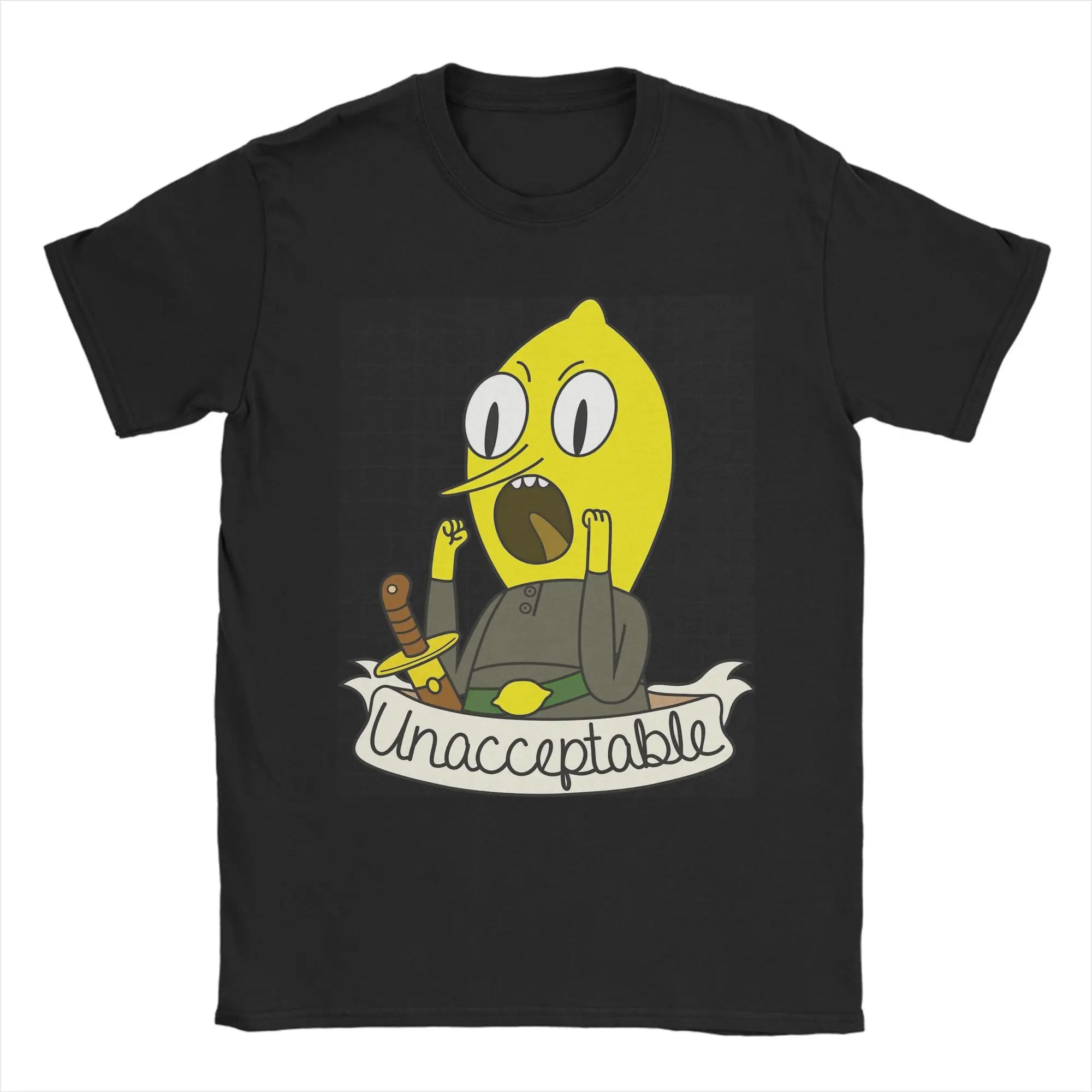 Фото Футболки Lemongrab для мужчин, забавная футболка из 100% хлопка, футболки с круглым вырезом и короткими рукавами, оригинальная одежда №1