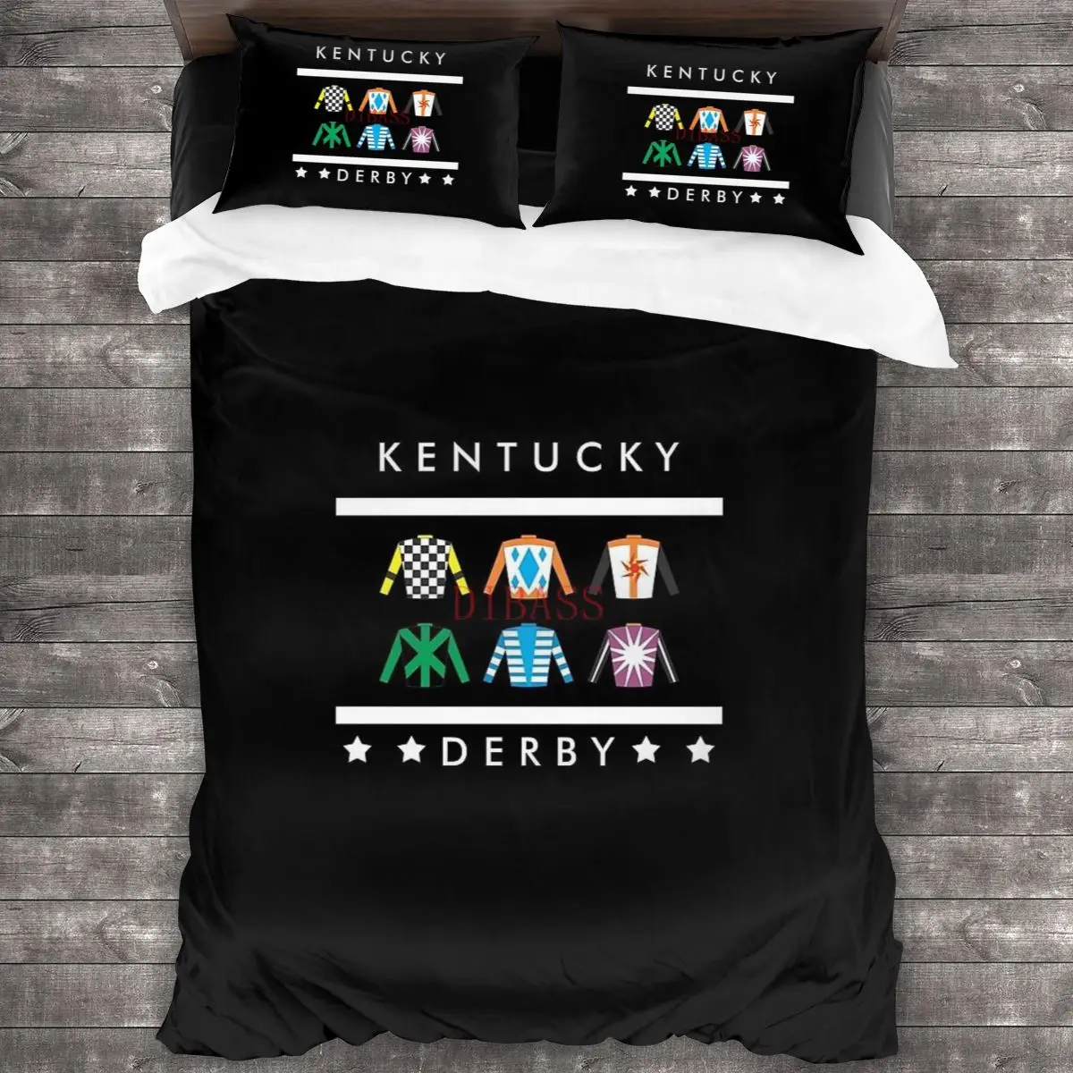 

Kentucky Derby Day Soft Microfiber Comforter Set with 2 Pillowcase, Quilt Cover With Zipper Closure King Size Comforter Cover