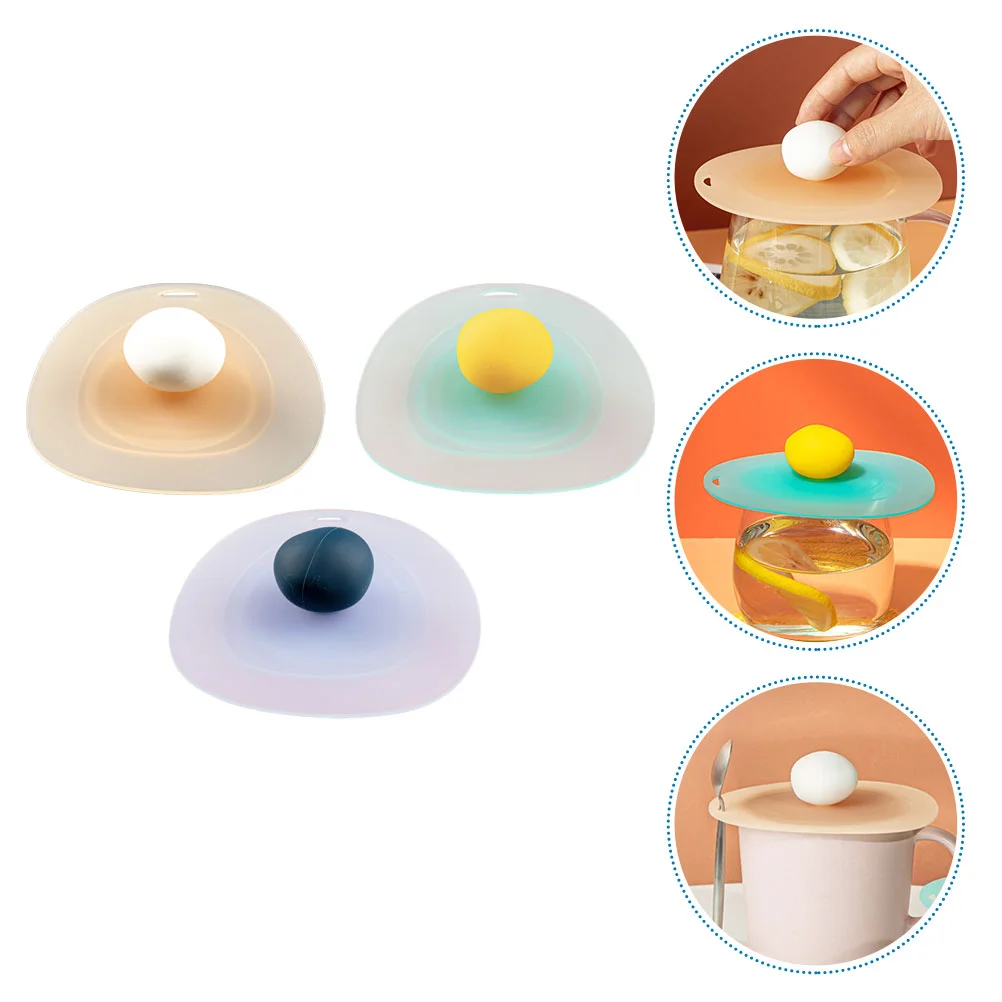 

Cup Silicone Lids Cover Lid Mug Suction Drinkuniversal Rubber Dish Bowl Sippy Tea Ceramic Leakproof Keep Clear Coffee Covers