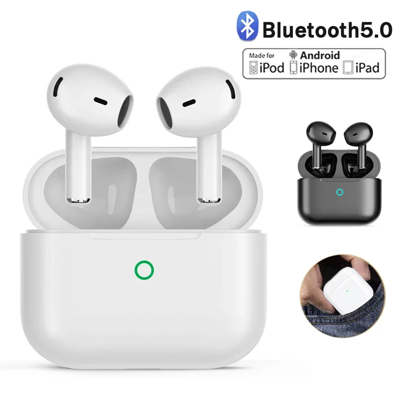 

TWS Wireless Earphones Bluetooth Headphones Touch Control Stereo Mic Earbuds For IPhone Xiaomi Fone And Box Headset 4-mic ENC
