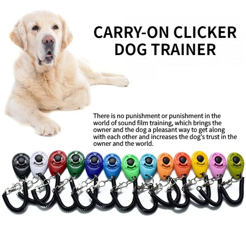 

Dog Cat Pet Auxiliary Wristband Key Sound Adjustable Trainer Pet Clicker Dog Portable Plastic Training Click Supplies New Chain