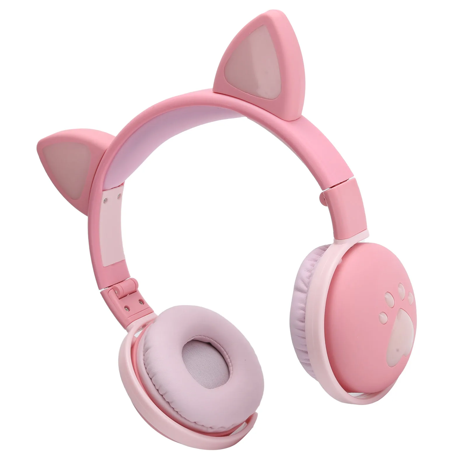 Симпатичные кошачьи уши светящиеся беспроводные наушники Bluetooth HIFI спортивная