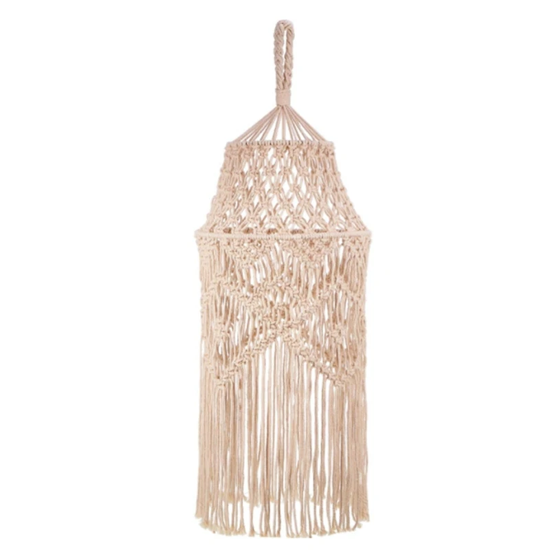 

Knitting Lamp Shade Ceiling Light Shade Fitting, Boho Hanging Pendant Light For Living Room, Bedroom And Bathroom 1Pcs