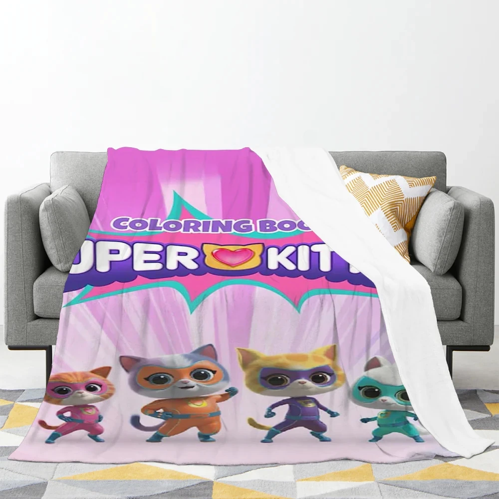Фланелевое Одеяло с 3D принтом в виде милых кошек и супер котят шерпа флисовое