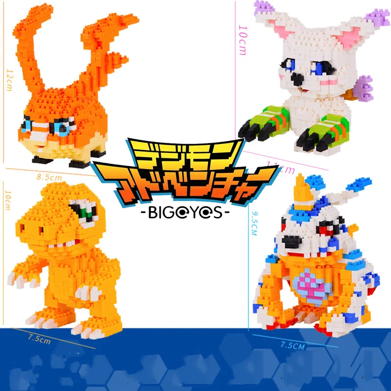 

Digimon Приключения строительные блоки игрушки агумон микро кирпичи забавные фигурки модель Мини Образовательные собранные куклы Подарки