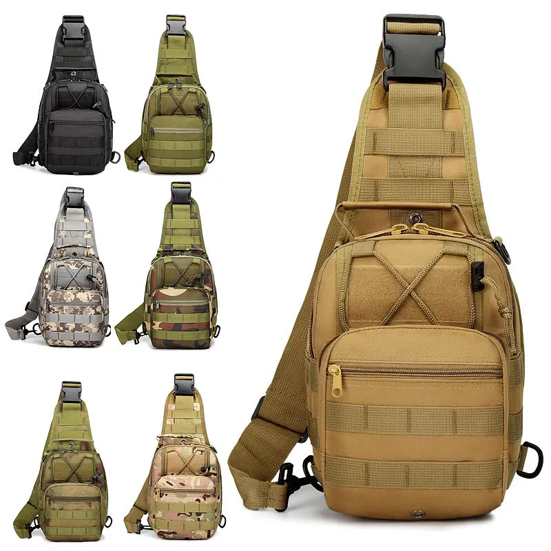 

Outdoor Hiking Tactical Shoulder Bags Military Backpack Sports Molle Army Camping Hunting Fishing Travel Men Chest Sling Bags