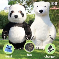 inflatable 2m2 6m3m big panda sea bear mascot cosplay costumes party advertising plush cartoon doll clothing