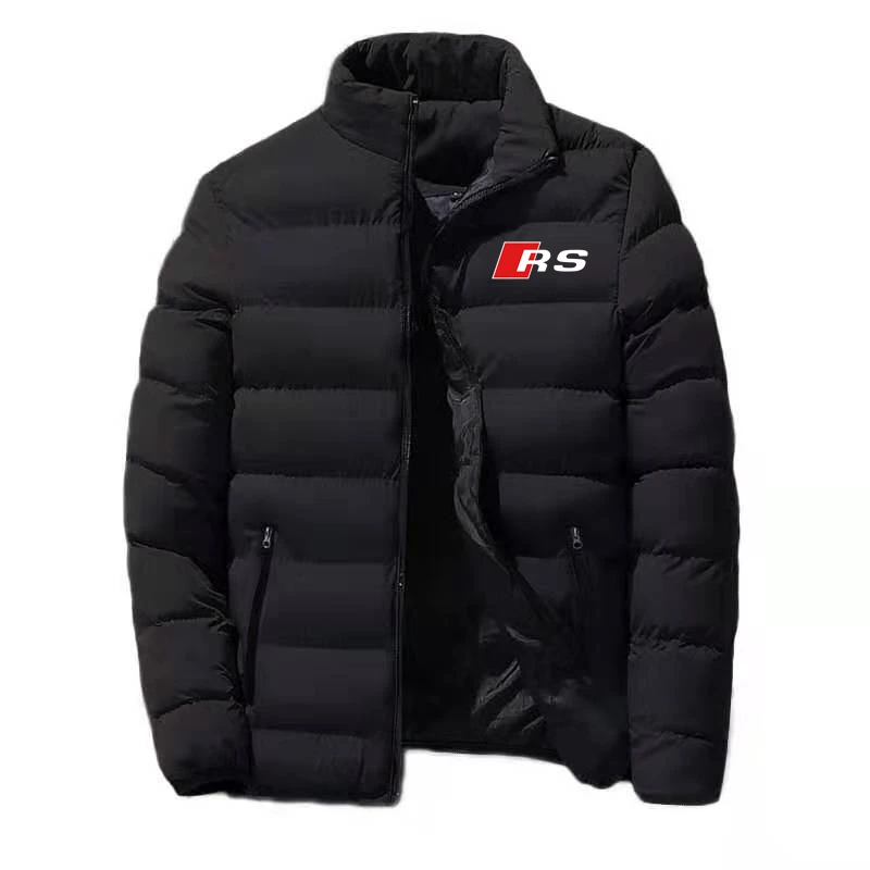 2022 Autumn Selling Audi-RS England style Print Solid Color Cotton Men Long Sleeve Popular Jacket Zip Comfortable Down Jacket