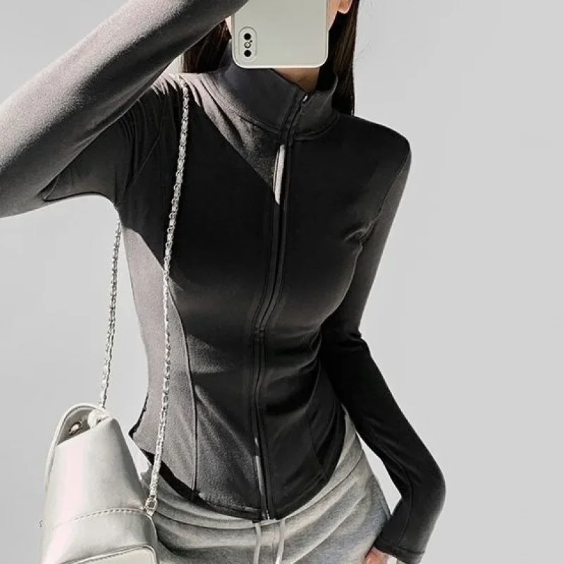 Осень/зима укороченный базовый слой Topslims You And Smooths Your Silhouette Куртка на молнии с