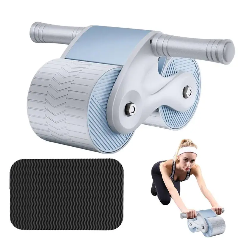 

Автоматический ролик Ab Wheel, ролик Ab с двойными круглыми колесами, домашний тренажер для брюшного пресса Ab ролик для упражнений